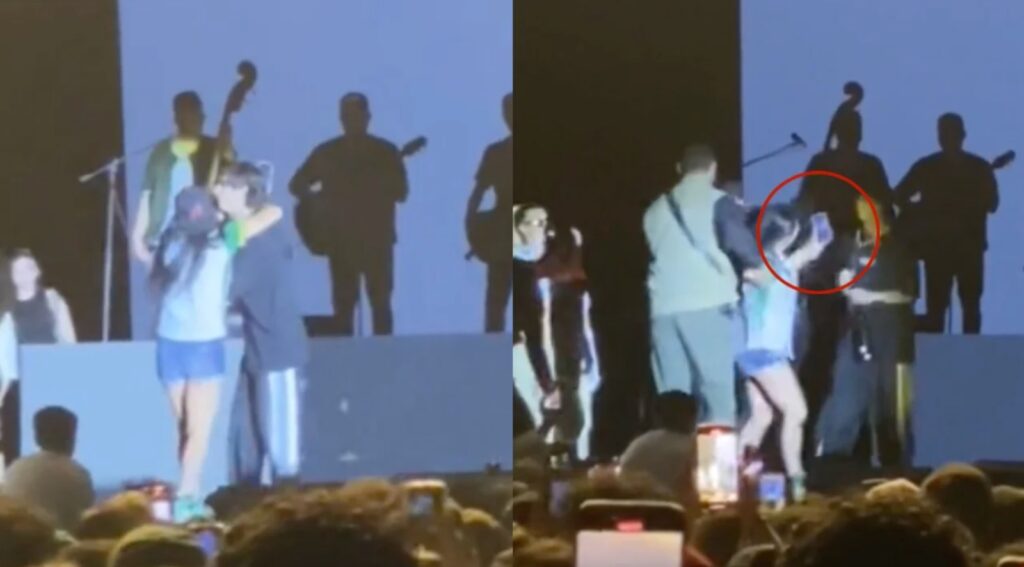 Natanael Cano arroja el celular de una fan en un concierto
